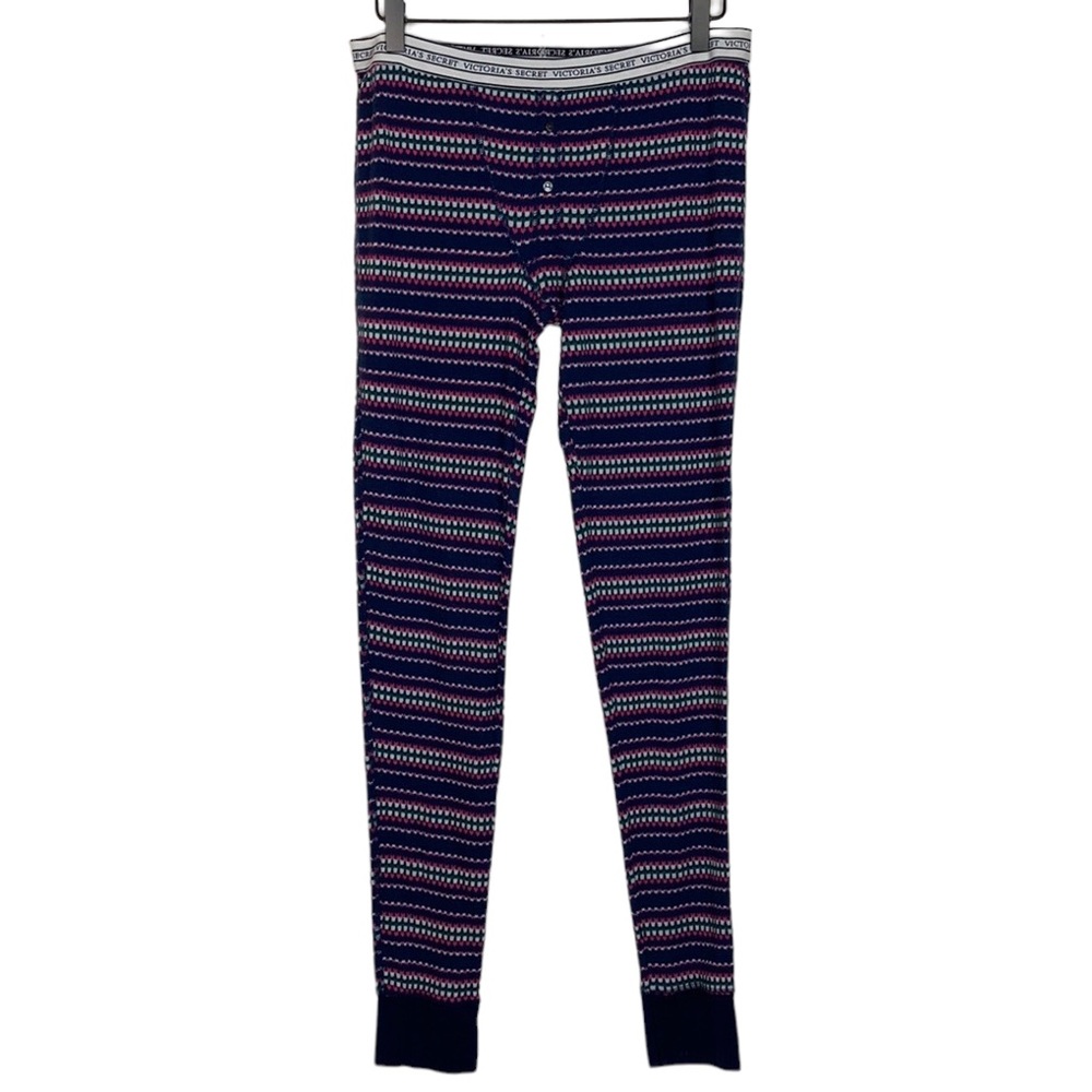 NEW Victoria's Secret Blue 2 Piece Knit  Pajama Set - Picture 2 of 16